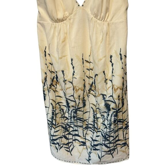 BCBG BCBGMAXAZRIA Silk Blend Bamboo Cream Floral Slip Tank Mini sundress Dress - Picture 6 of 12